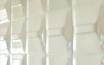 ModCraft dimensional wall tile Peak in white glaze